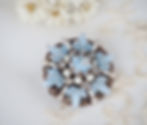 Thumbnail: SMALL BROOCH in PASTEL COLORS Blue brooch in vintage style