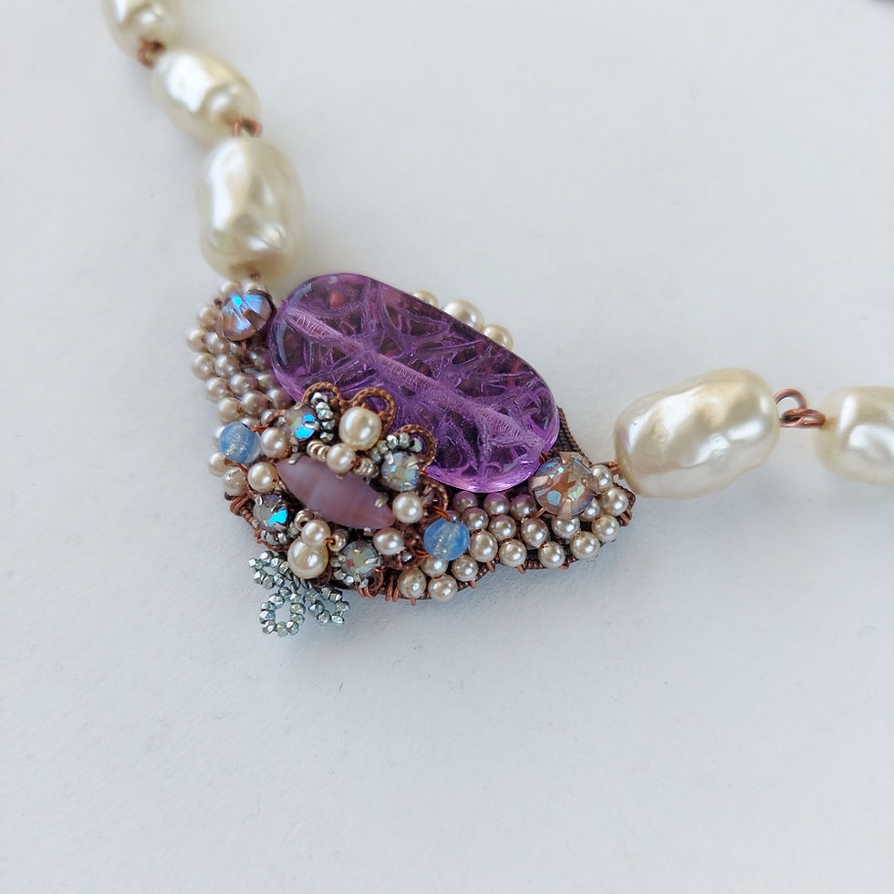 Baroque Pearl Necklace with SAPHIRET サフィレットジュエリー