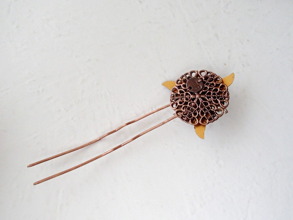 Thumbnail: Ruby red hair pin Poinsettia handmade