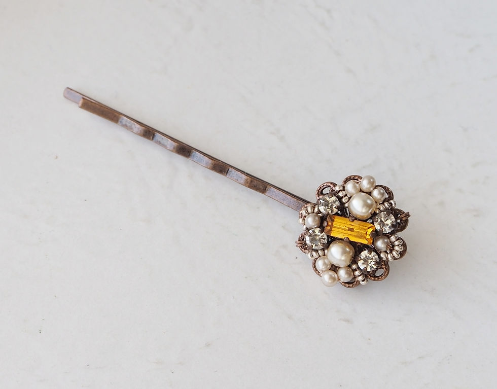Thumbnail: RHINESTONE HAIR PIN Assorted COLORS