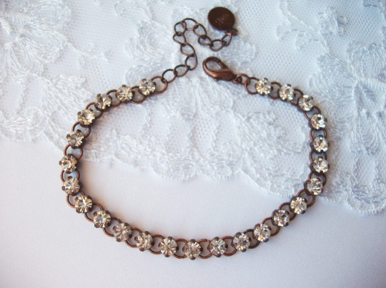 Crystal Rhinestone Bracelet Simple Chain