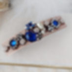 RHINESTONE HAIR CLIP with FILIGREE and PEARLS vintage style