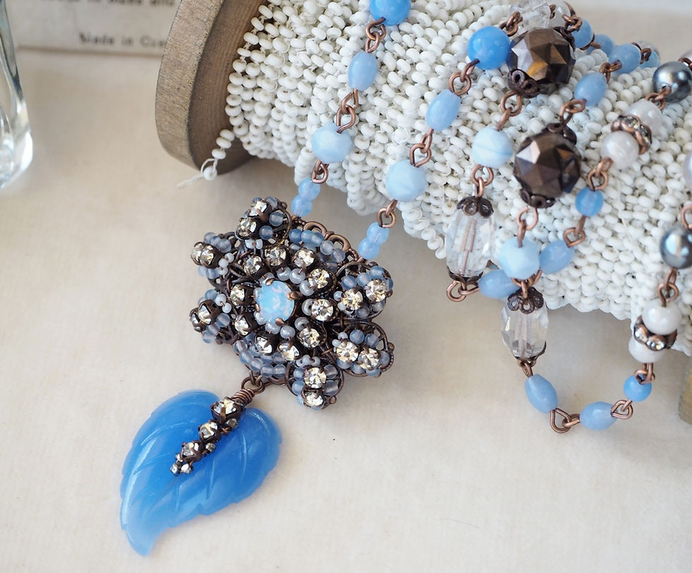 Thumbnail: Heavenly BLUE LEAF Necklace