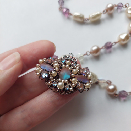 【saphirine】11㎜サフィリーンのネックレス B SAPHIRET NECKLACE with Sapphirene or Sapphirine サフィレット