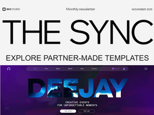 DeeJay template by W3BO featured in Wix Studio’s THE SYNC newsletter