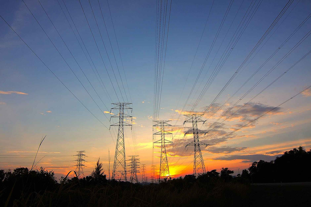 cable clouds danger dawn