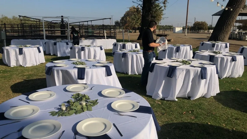 catering table setup