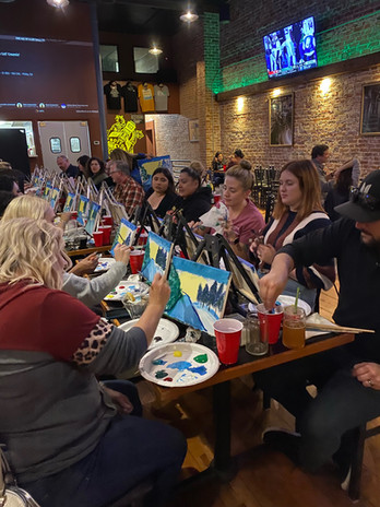 Paint party at Lake Bottom