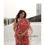 Thumbnail: Vibrant Red Floral Printed Cotton Saree
