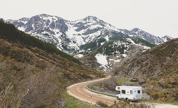 Caravan on the road