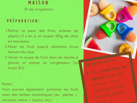 Glace maison 100 % fruits, sans sucre ajouté : une idée saine, rapide et rafraîchissante pour le goûter, parfaite en chrono-nutrition.