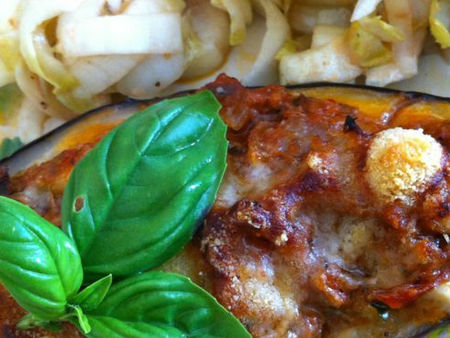AUBERGINES FARCIES AU POISSON A LA PROVENÇALE