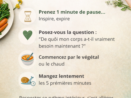 🌱 Le rituel alimentaire de la semaine : se recentrer avant de manger