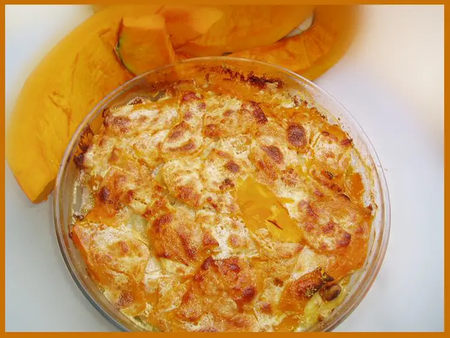 GRATIN DE POTIRON AU JAMBON