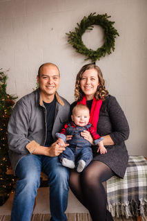 family christmas photos at highlight studio in fountain city during Knoxville TN family portrait session photo by Knoxville maternity, newborn, and family photographer Wood Shutter Photography