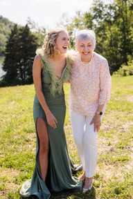 prom photo with grandma