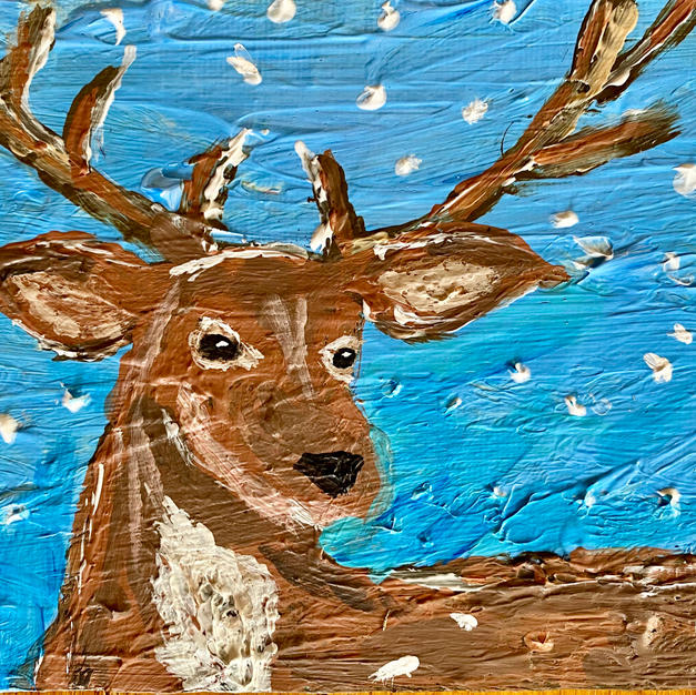 Deer in Snow