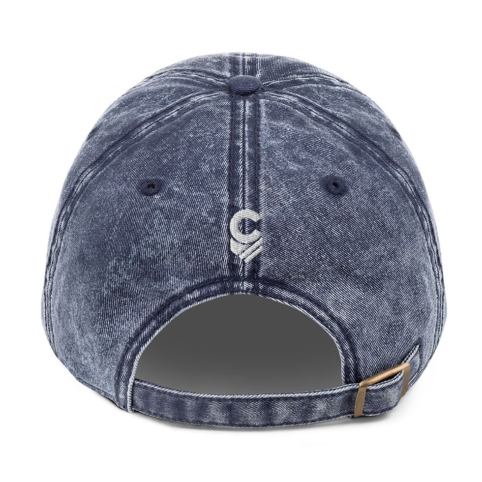 Thumbnail: Conquer Vintage Cotton Twill Embroidered Distressed Adjustable Cap 