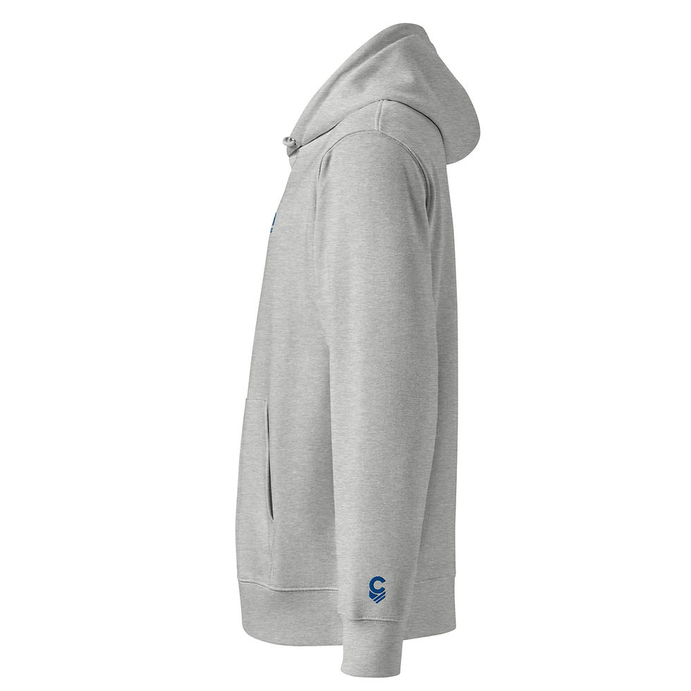 Thumbnail: CONQUER “The Fear of Fitness” Embroidered Unisex Essential Organic Hoodie