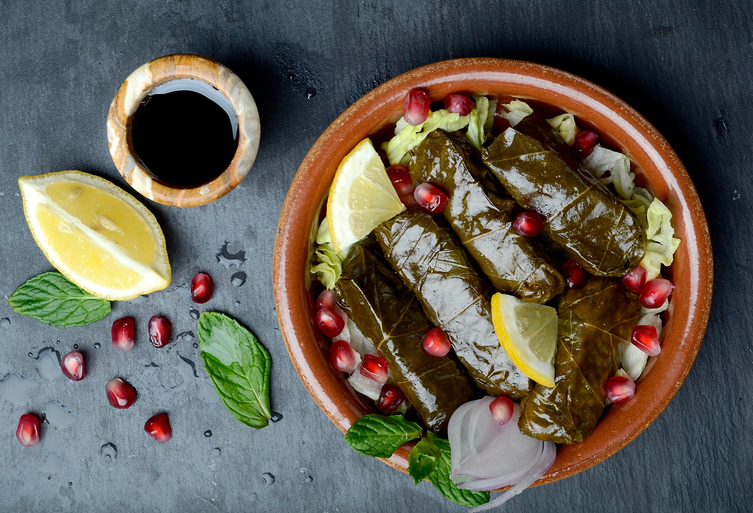 Arranged Food and Objects