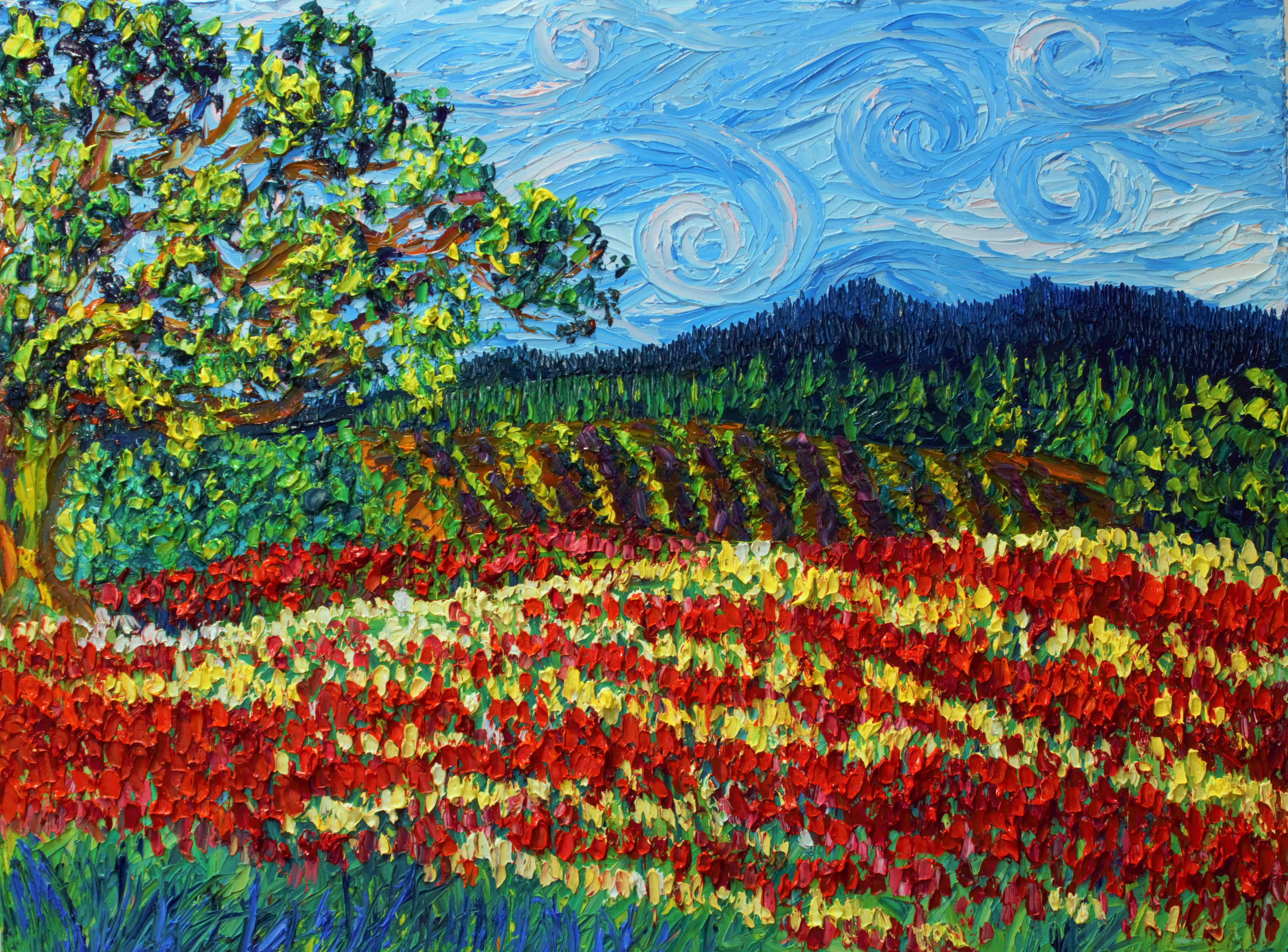 "Crimson Clover Fields" Fine Art Print