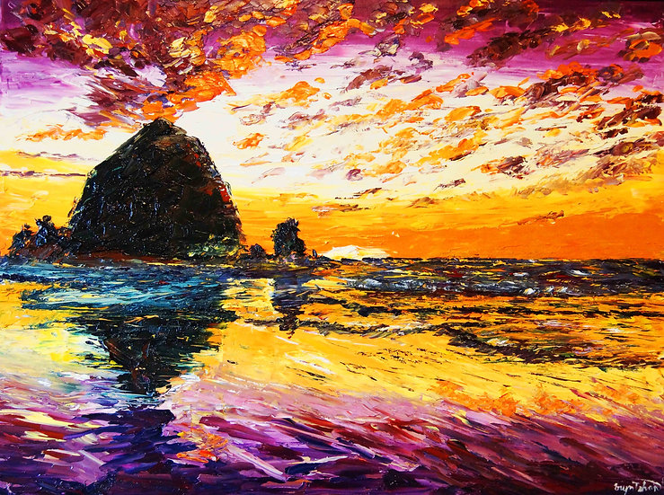 "Haystacks at Sunset"Fine Art Print