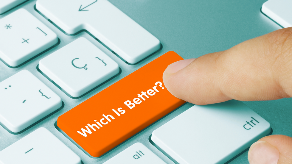 Button that says which is better?