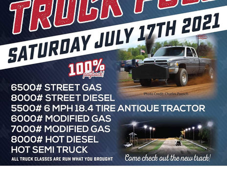 Heritage Days Truck & Tractor Pull- July 17th, 2021