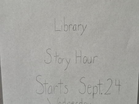 Wheatland Township Library Story Hour-September 24, 2025