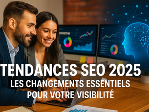Guide complet des tendances SEO 2025 : GEO, signaux de marque, intention de recherche, UGC, optimisation vocale et analyse comportementale pour améliorer sa visibilité