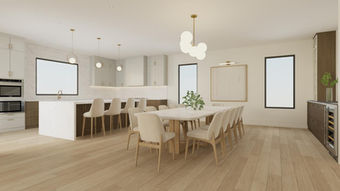 Open Kitchen and Dining Area
