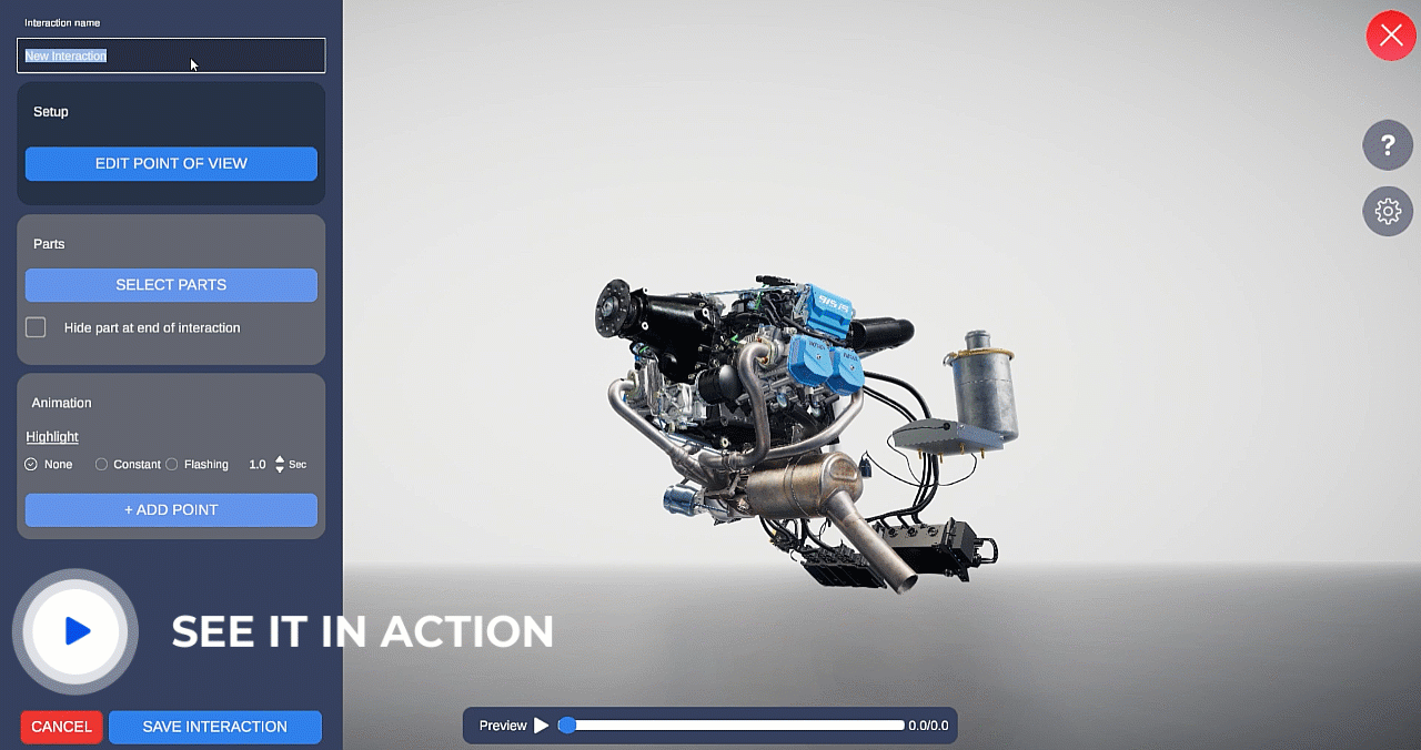 Gif of Rotax aircraft engine