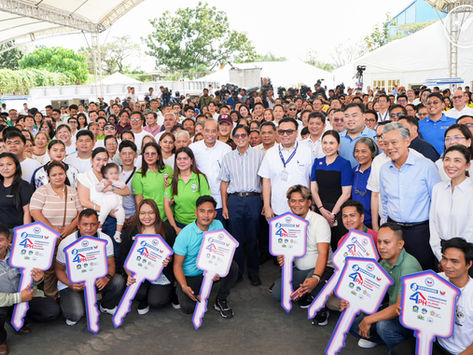 Ceremonial launching ng Megawide Precast Technology Plant andTturnover of Housing Assistance for 4 PH Beneficiaries.