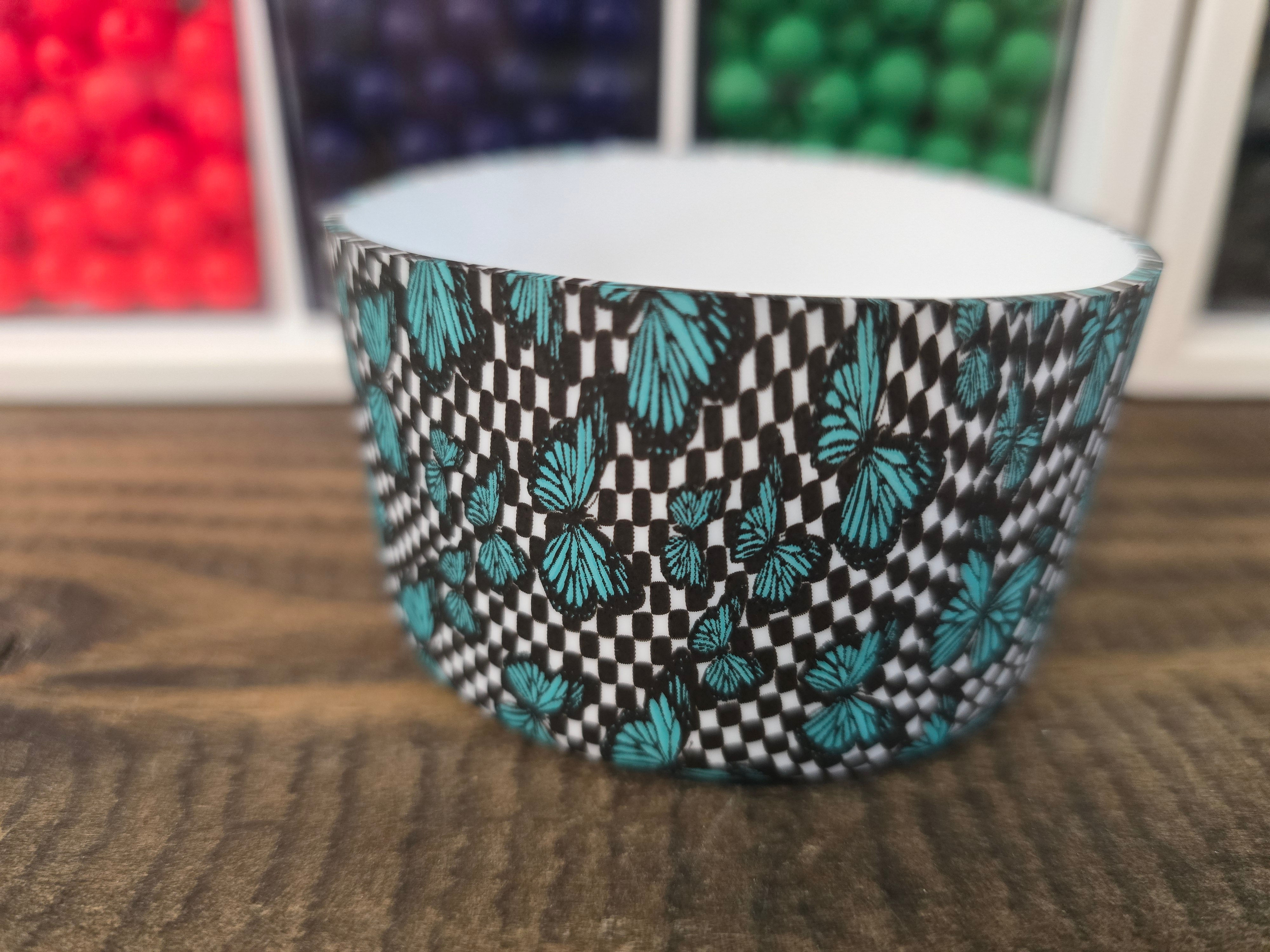 Checker and Teal Butterfly Boot