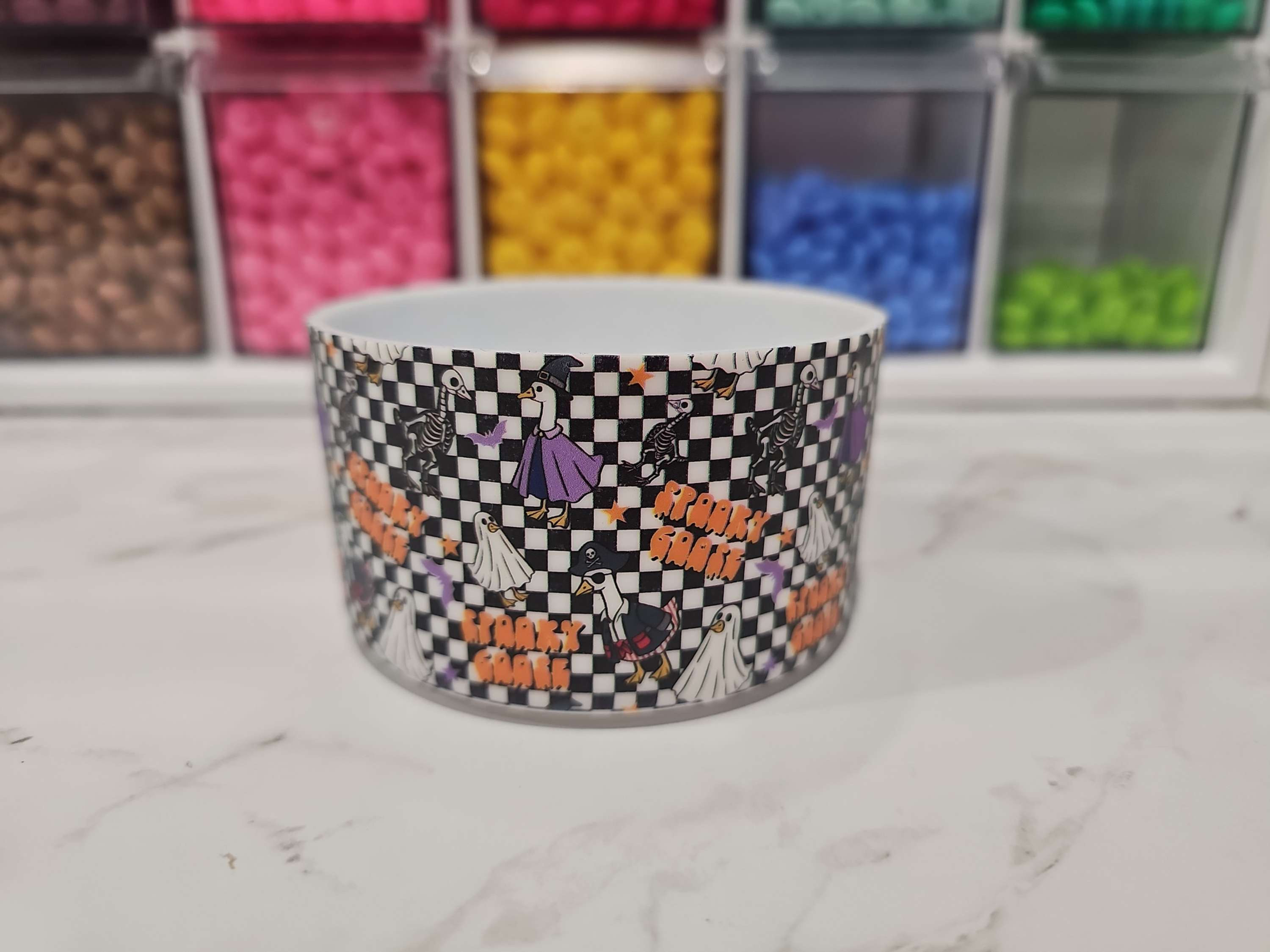 Halloween Checker Spooky Goose Boot 