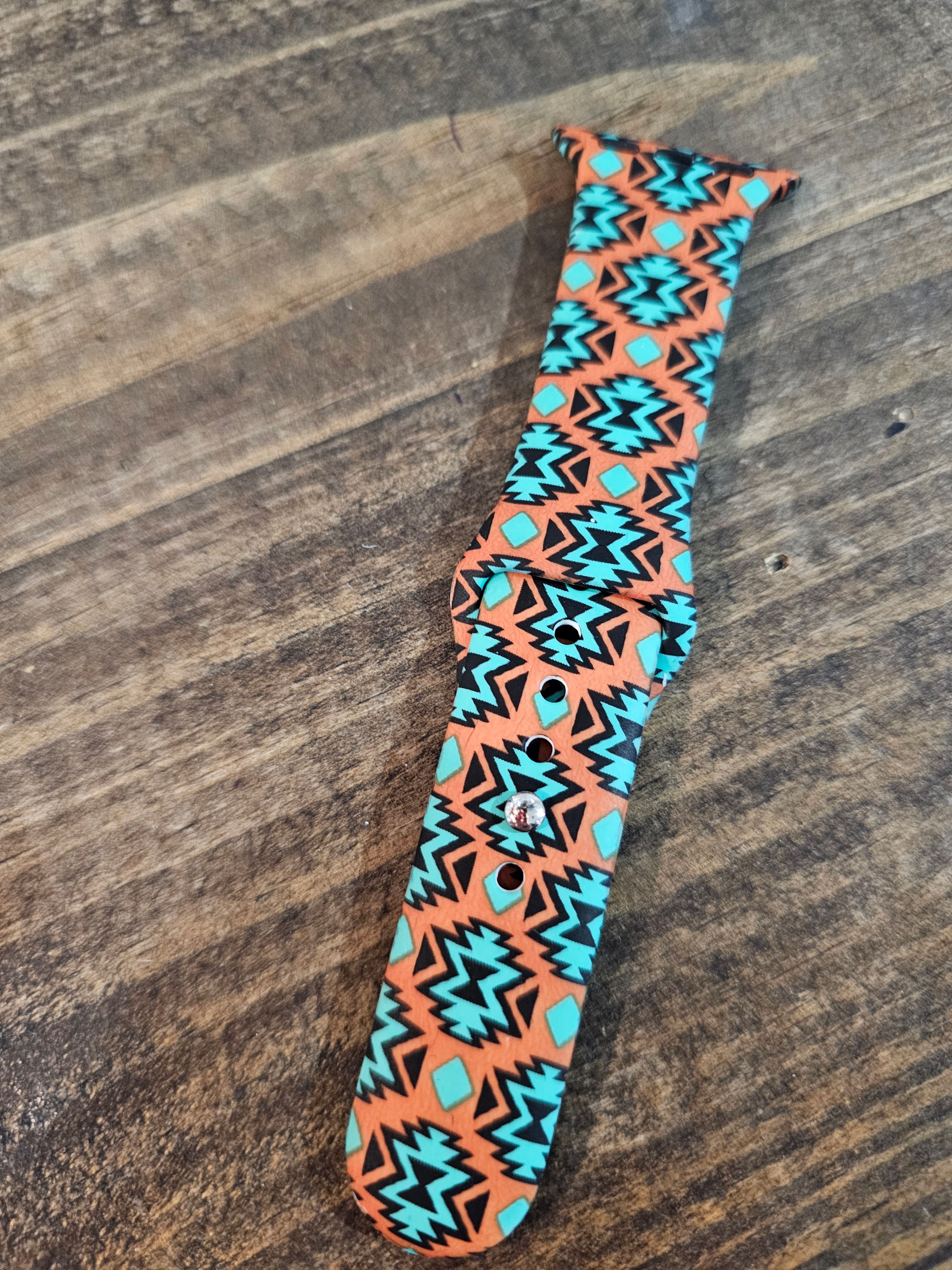 Burnt Orange Aztec Apple Band Sm (38-41mm)