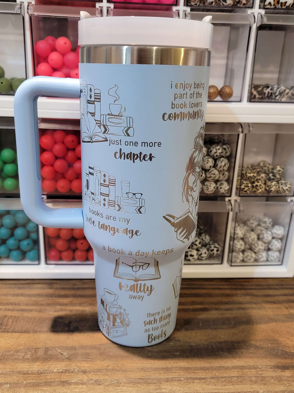 Thumbnail: Blue Books and Coffee 40oz Tumbler