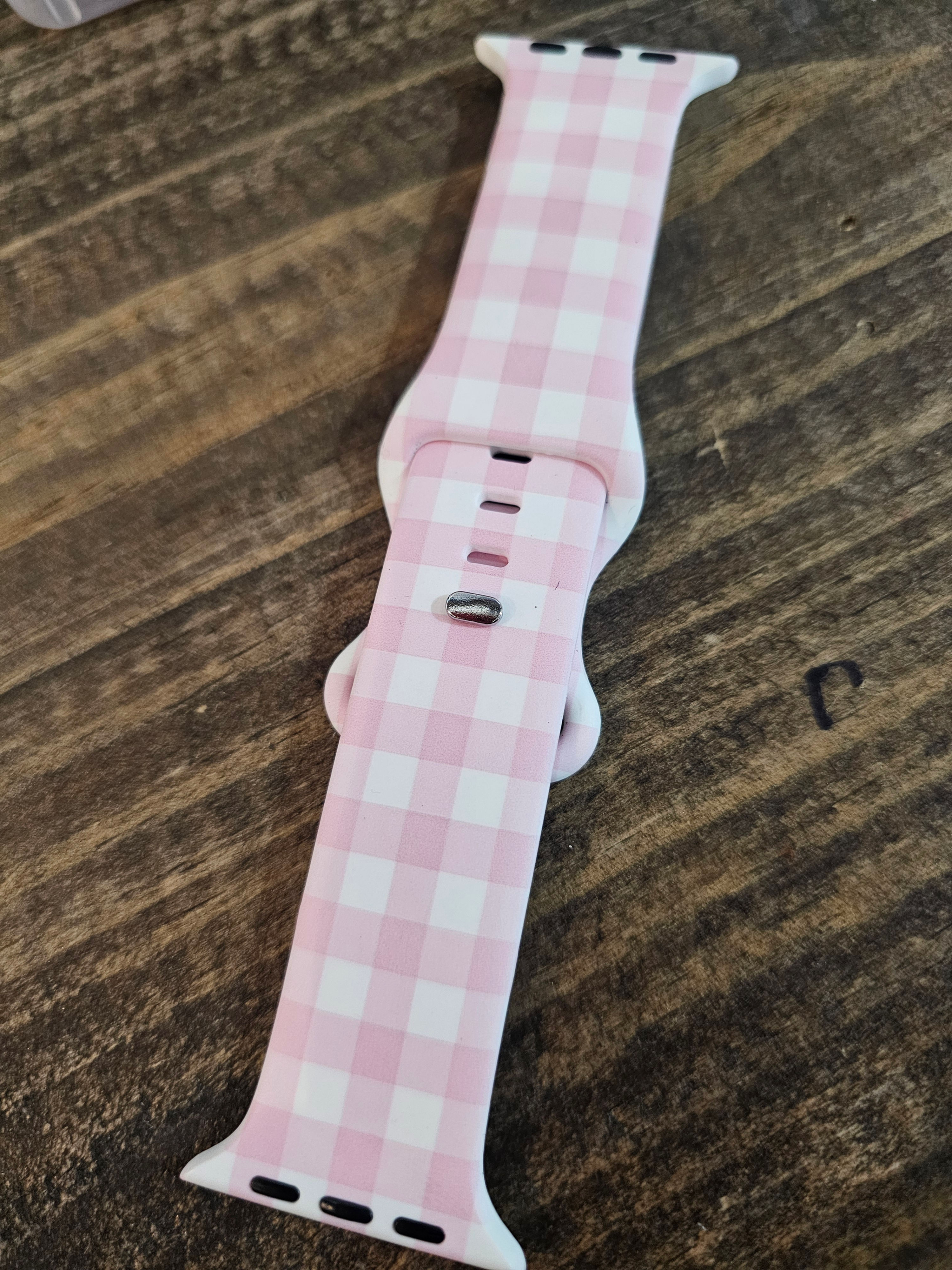 Pink Plaid Apple Replacement Watch Band Lg (42-49mm)