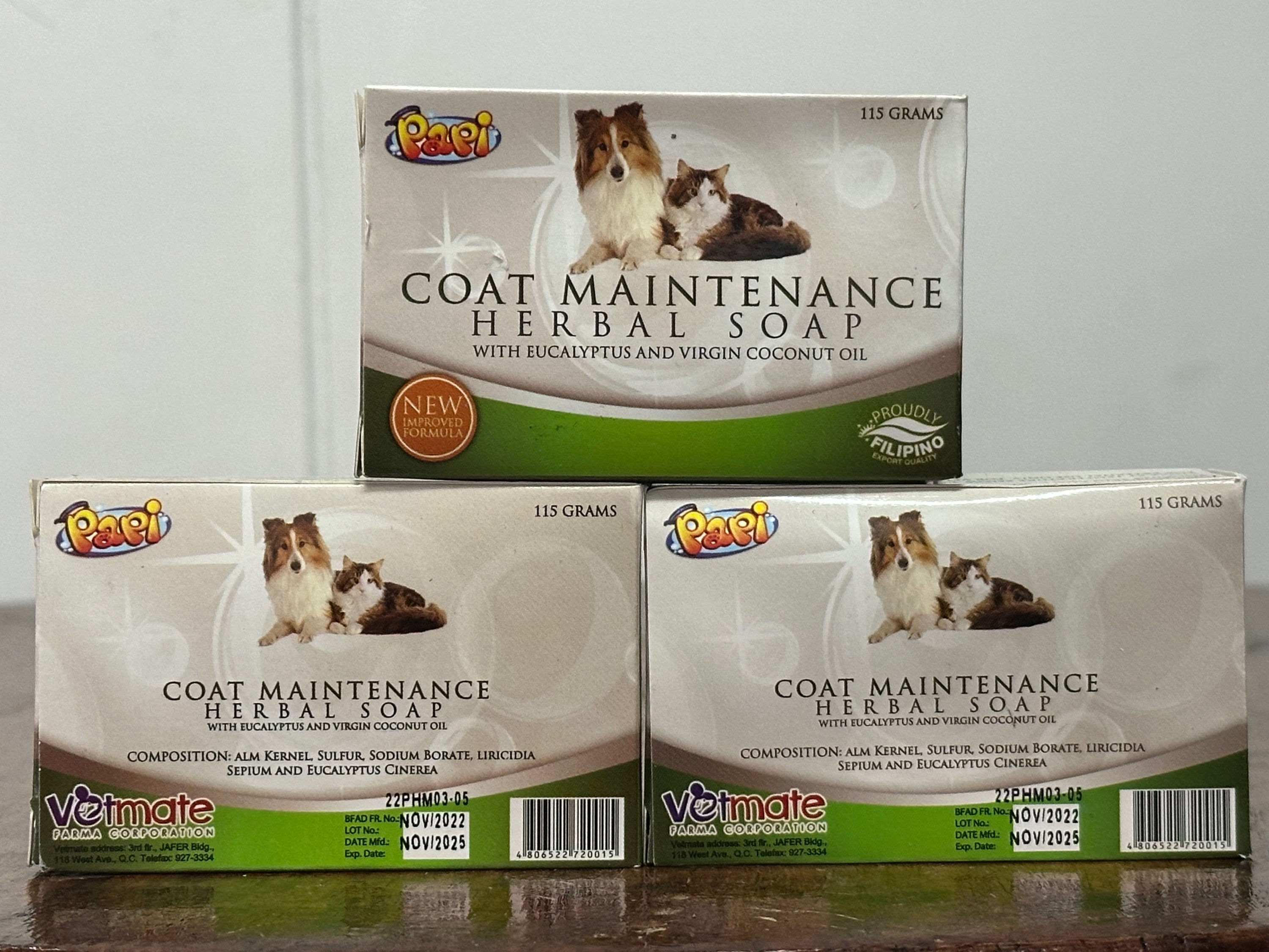 Coat Maintenance Herbal Soap with Eucalyptus and Virgin Coconut Oil