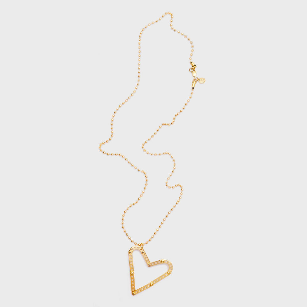 Thumbnail: Large metal heart necklace from the RBTR collection