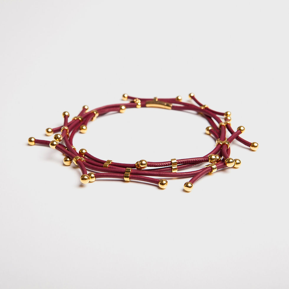 Thumbnail: Colorful designer necklace Art Deco 10