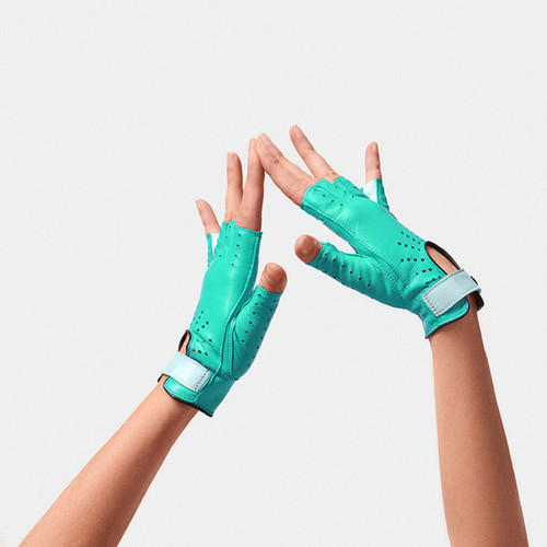 Fingerless Gloves Turquoise Gloves Ladies Driving Gloves Turquoise