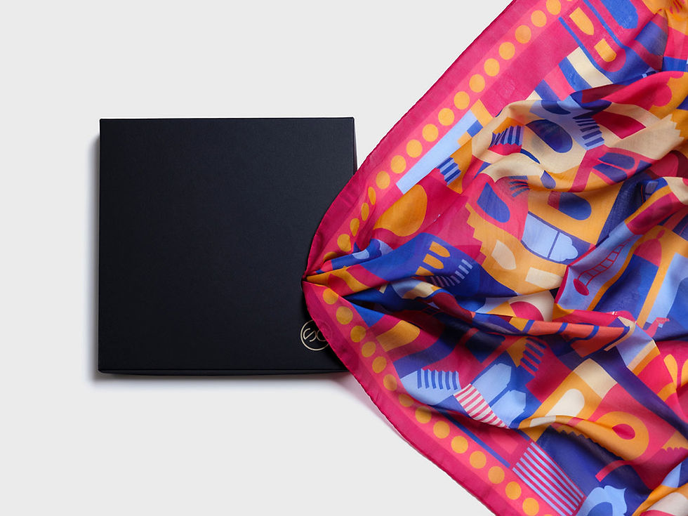 Silky Gag šátek 1000+1 noc bavlna s hedvábím