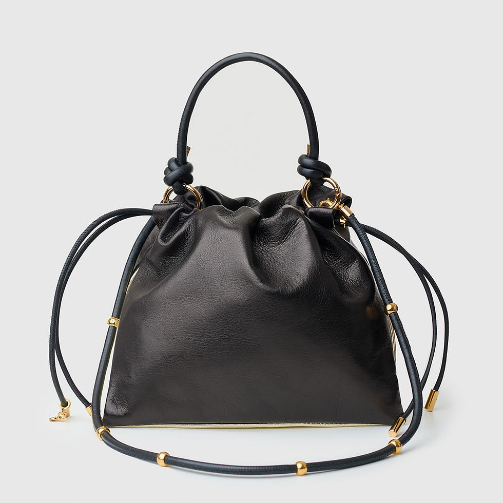 Thumbnail: Handbag SG MIDI METROPOLIS 01 black and gold leather