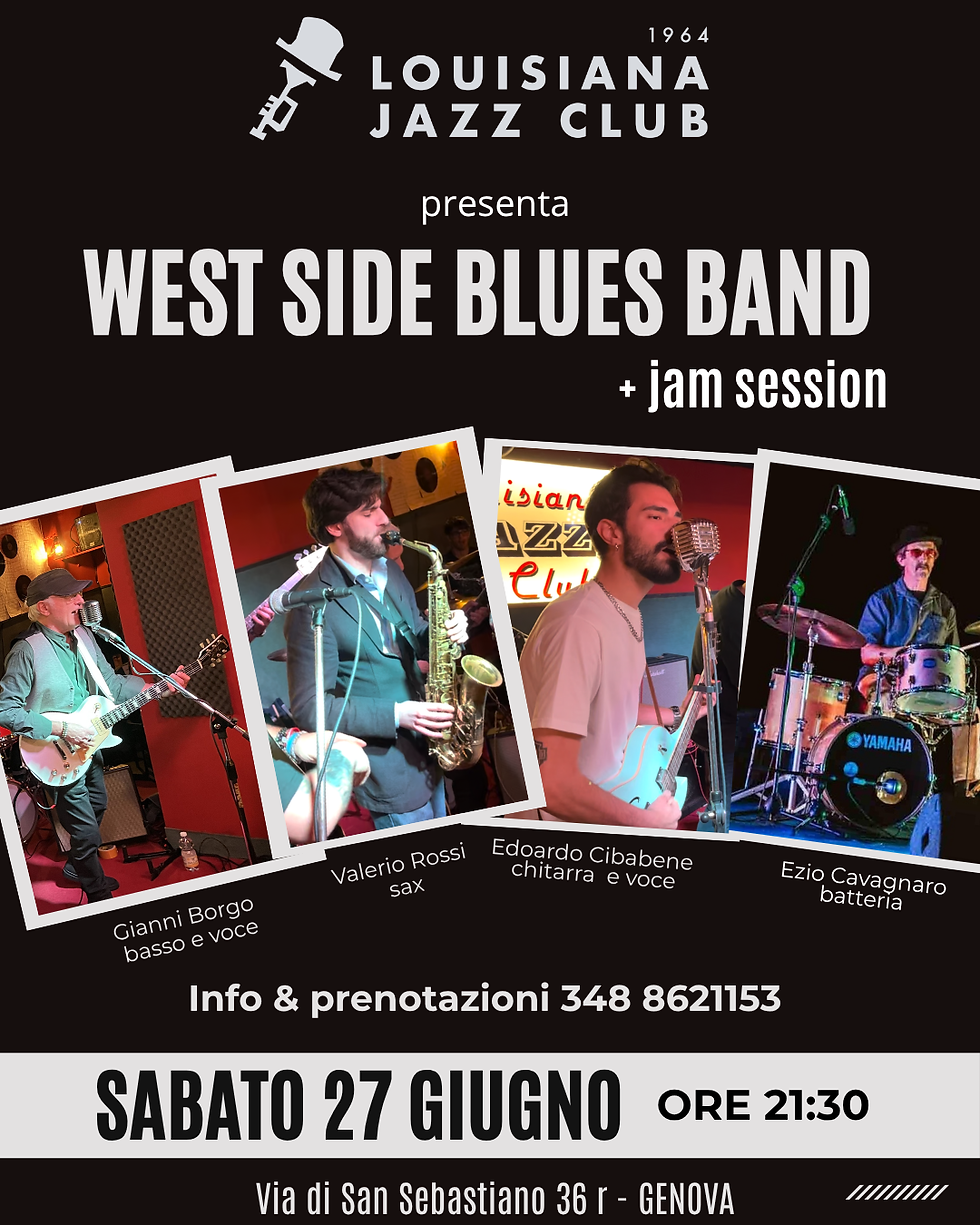 West side blues band + jam session blues