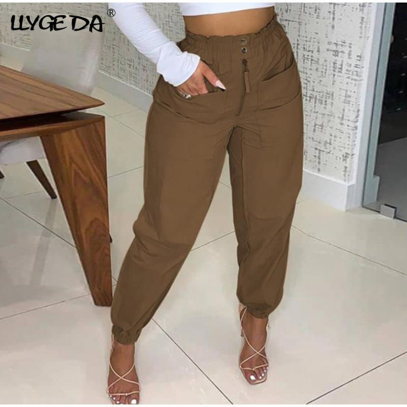 Thumbnail: Skinny Pencil Pants For Women Shirring Zip Button Pocket Women's Pant 2021 Summe