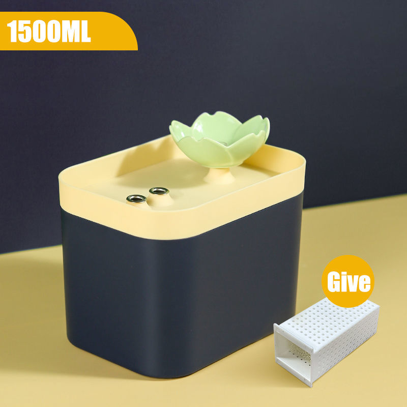 Thumbnail: 1.5L Auto Cat Water Fountain Filter USB Electric Mute 