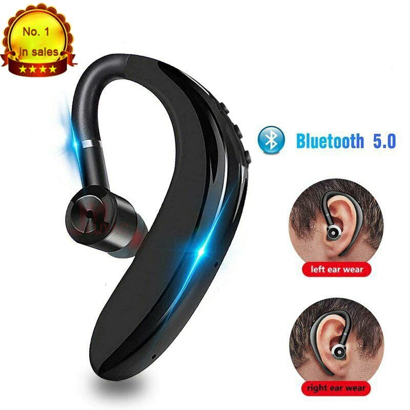 Wireless earphones with microphone for all smartphones, hands-free