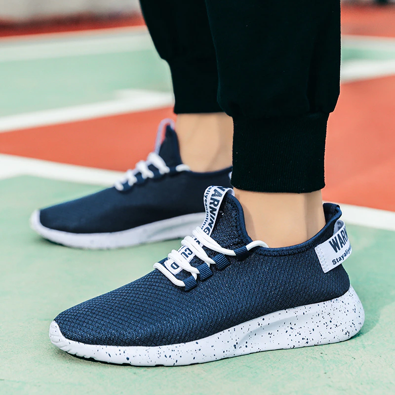 Thumbnail: Men Vulcanize Shoes Breathable No-slip Male Lace Up Casual Lightweight Tennis 