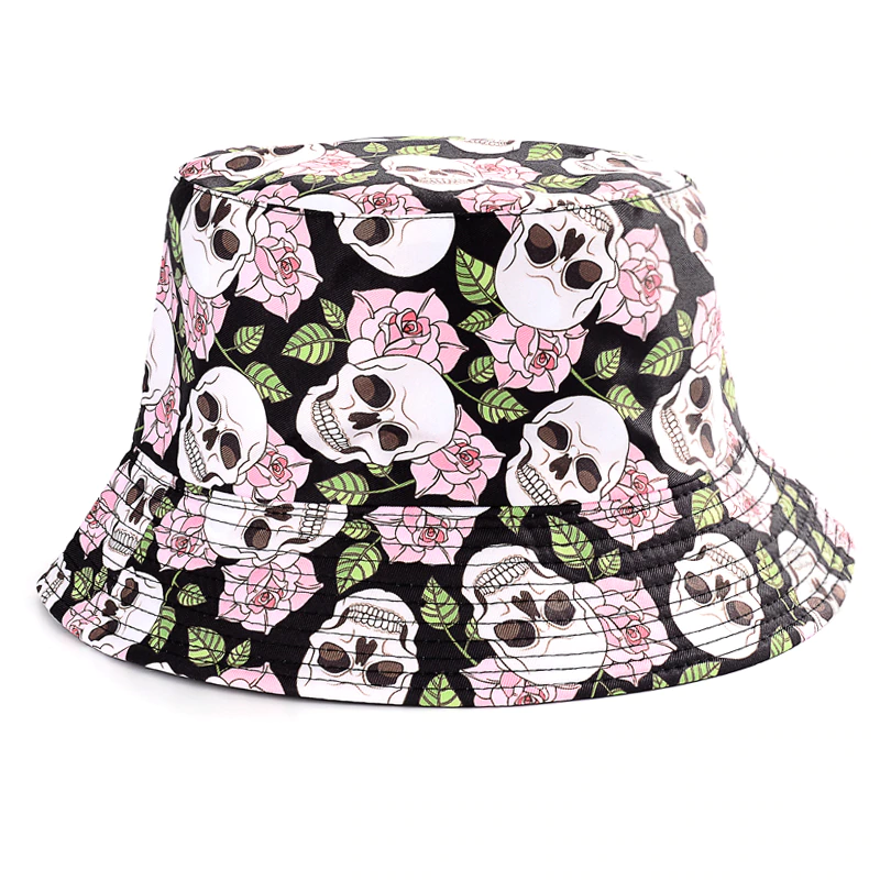 Thumbnail: Spring Summer Graffiti Cartoons Bucket Hat for Women Men Foldable Sun Hat